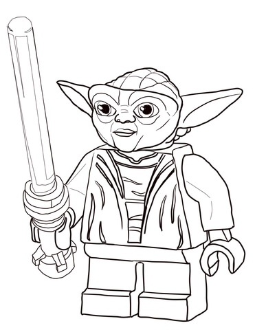 Lego Star Wars Master Yoda Coloring Page